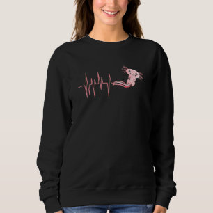 Sweatshirt Taux de coeur du rythme cardiaque Axolotl