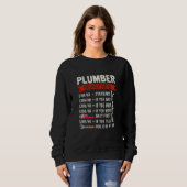 Sweatshirt Taux horaire de plomberie Description des services (Devant entier)