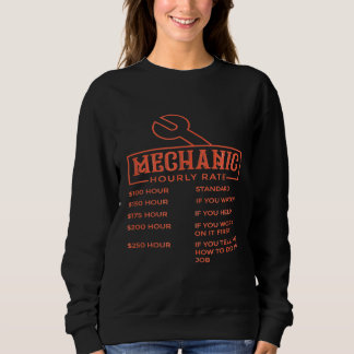 Sweatshirt Taux horaire de travail mécanique