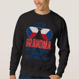Sweatshirt Tchèque Grandma République Tchèque Lunettes de sol