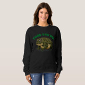 Sweatshirt Te Te Te Te Te Fou Grenouille Mignonne Toad Pour F (Devant entier)