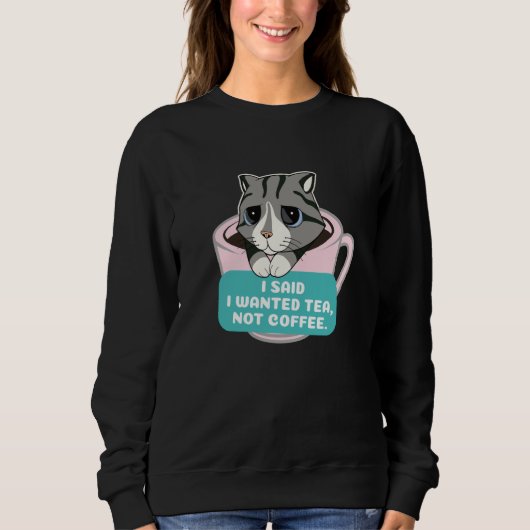 Sweatshirt Tea Cat (Devant)