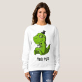 Sweatshirt Tea Rex T-Rex Dinosaur Dino Café Cool de boisson c (Devant entier)