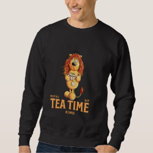 Sweatshirt Tea Time Lion King Avec Thé Mug Cartographié Pour