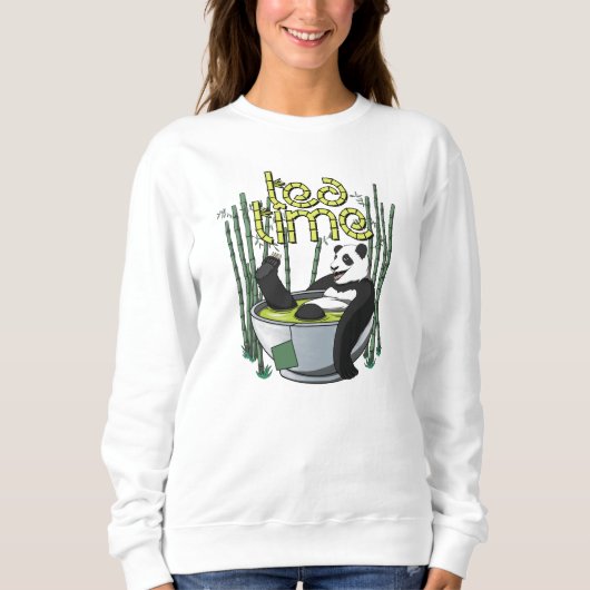 Sweatshirt Tea Time Panda (Devant)