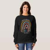 Sweatshirt Teach Love Inspire Boho Rainbow Retraite 2e année (Devant entier)