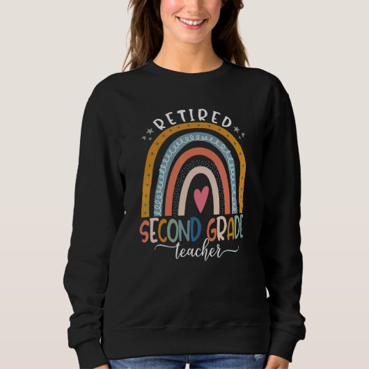 Sweatshirt Teach Love Inspire Boho Rainbow Retraite 2e année (Devant)