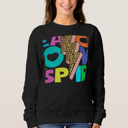 Sweatshirt Teach Love Inspire SPED Leopard Print Groovy Teach (Devant)