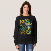 Sweatshirt Teacher 100th Day of School With Awesome Class_2 (Devant entier)
