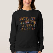Sweatshirt Teacher Alphabets Half Leopard Colorful (Devant)
