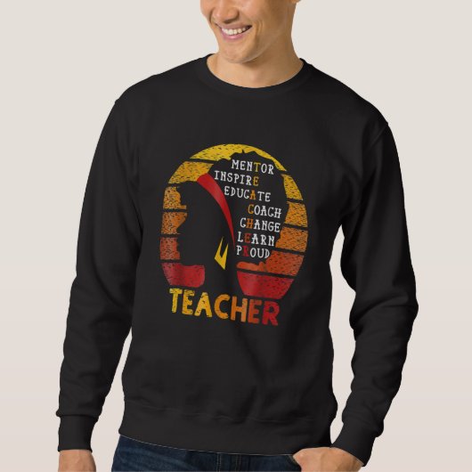 Sweatshirt Teacher Black History Month Afro African Prde Men  (Devant)
