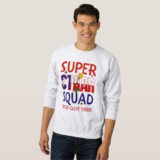 Sweatshirt Teacher de stade Texas Test Day Superstar Squad (Devant entier)