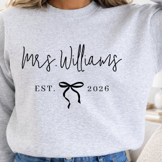 Sweatshirt Teacher | Elegant Script Custom Future Mrs Wedding