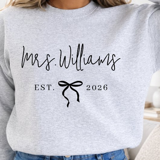 Sweatshirt Teacher | Elegant Script Custom Future Mrs Wedding