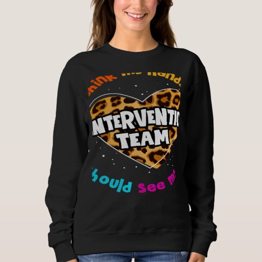 Sweatshirt Teacher Specialist Squad Para Intervention Team Le (Devant)