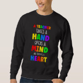 Sweatshirt Teachers Back to School Teacher Hand opens a Mind  (Devant)
