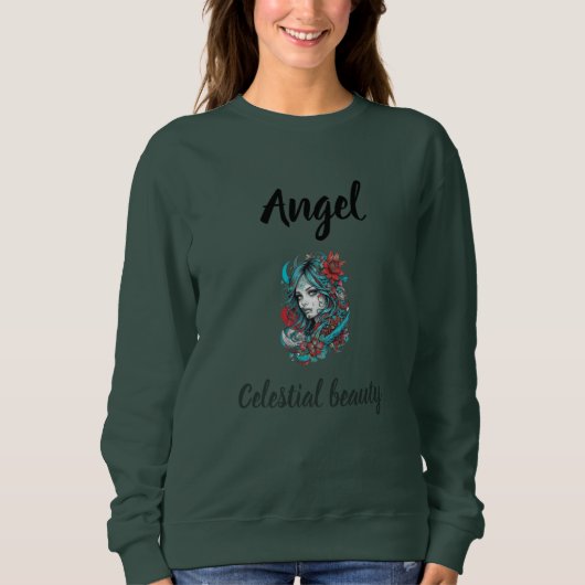 Sweatshirt Teal Reverie Crimson in Bloom Ethereal Chromatics (Devant)