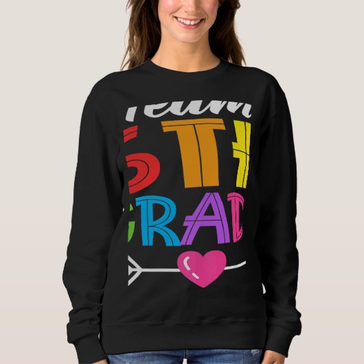 Sweatshirt Team 5th Grade Teacher Student Kid Back To School (Devant)