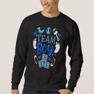 Sweatshirt Team Boy Genre Reveal Party Pink Blue Baby Announ