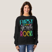 Sweatshirt Team First Grade Hello 1st Grade Rocks Back To Sch (Devant entier)
