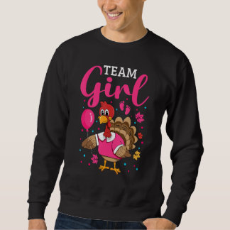 Sweatshirt Team Girl Thanksgiving Pregnancy Reveal Baby Annou