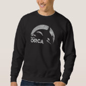 Sweatshirt Team Orca Killer Whale Distressed Design (Devant)