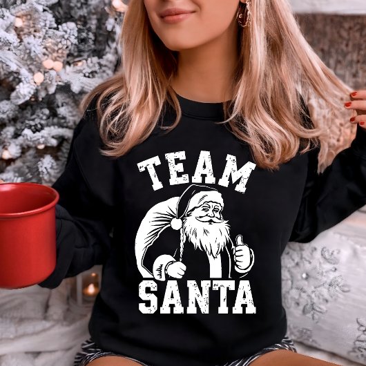 Sweatshirt "Team Santa" Thumbs Up Holiday