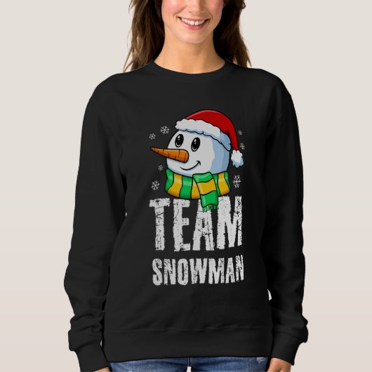 Sweatshirt Team Snowman Christmas Holiday Season Winter Snowm (Devant)