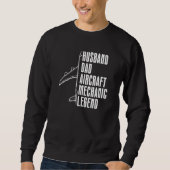 Sweatshirt Technician Husband Dad   Engineer Aircraft Mechani (Devant)