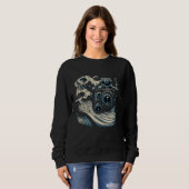 Sweatshirt Technicien AV Ondes sonores Caméra Technologie aud (Devant entier)