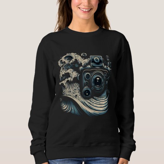 Sweatshirt Technicien AV Ondes sonores Caméra Technologie aud (Devant)