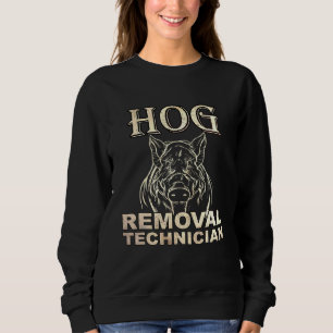Sweatshirt Technicien de l'enlèvement de porc - Drapeau améri