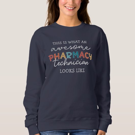 Sweatshirt Technicien en pharmacie Awesome Technologie en pha (Devant)