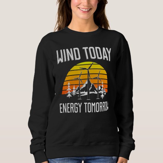 Sweatshirt Technicien en turbines éoliennes de demain (Devant)
