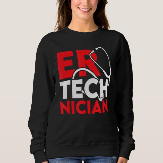 Sweatshirt Technicien Er Support Technique De Salle D'Urgence (Devant)