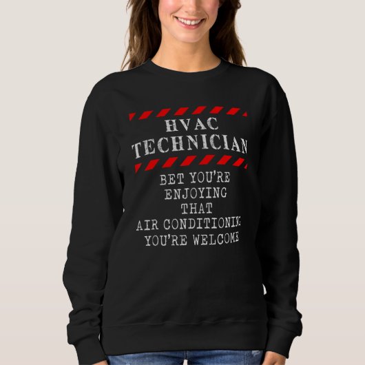 Sweatshirt Technicien Hvac Hvac Tech 13 (Devant)