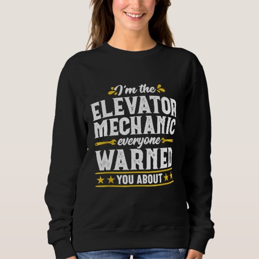 Sweatshirt Technicien mécanicien d'ascenseur (Devant)