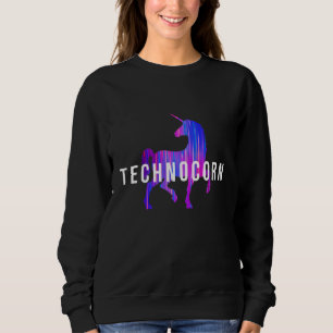 Sweatshirt Technocorn Festival de Techno Rave Musique DJ EDM