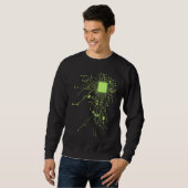 Sweatshirt Technologie de processeur Nerd Puces informatiques (Devant entier)