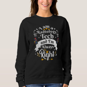 Sweatshirt Technologie de radiologie toujours droite Femmes A