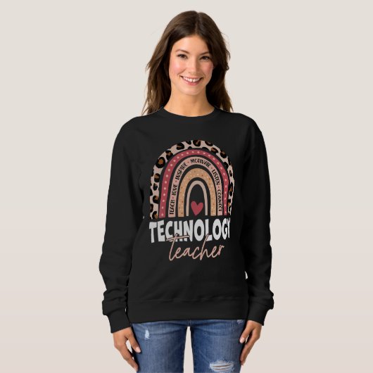 Sweatshirt Technology Teacher 100th Day Of School Funny Teach (Devant entier)