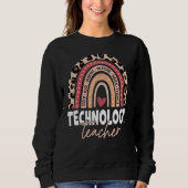 Sweatshirt Technology Teacher 100th Day Of School Funny Teach (Devant)
