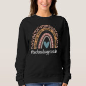 Sweatshirt Technology Teacher Rainbow Leopard Tech Teacher's (Devant)