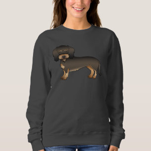 Sweatshirt Teckel à poil dur sanglier Chien de dessin animé m