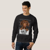 Sweatshirt Teckel Brun Photo D'identité Chien Coupable (Devant entier)