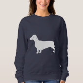 Sweatshirt Teckel en silhouette (Devant)