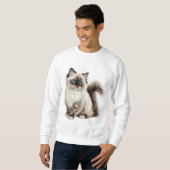 Sweatshirt Tee Chat Mignon Maman Chat Papa Chat (Devant entier)