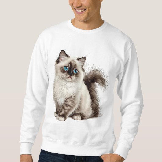 Sweatshirt Tee Chat Mignon Maman Chat Papa Chat (Devant)