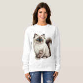 Sweatshirt Tee Chat Mignon Maman Chat Papa Chat (Devant entier)