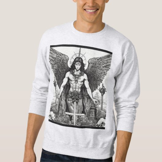 Sweatshirt "Tee d'art futuriste de tatouage d'aile" (Devant)